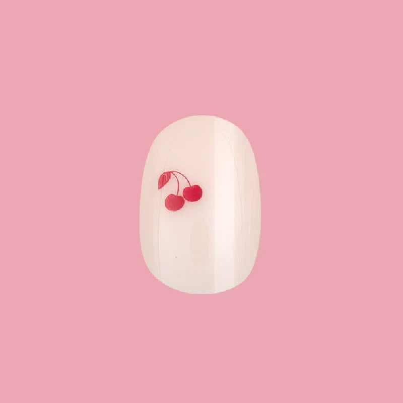 Vampy Cherry | Extra Short | Round - Tab Press-On