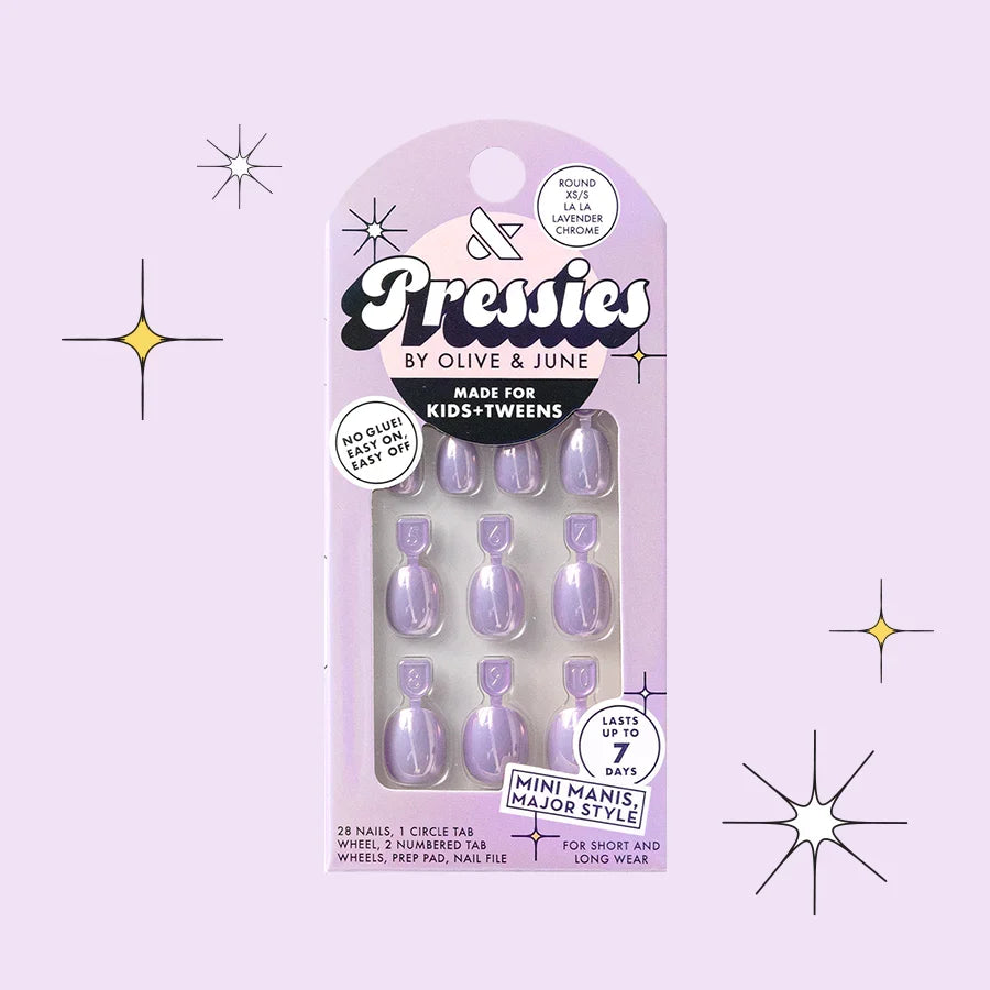 La La Lavender Chrome - Pressies | Extra Short Short | Round