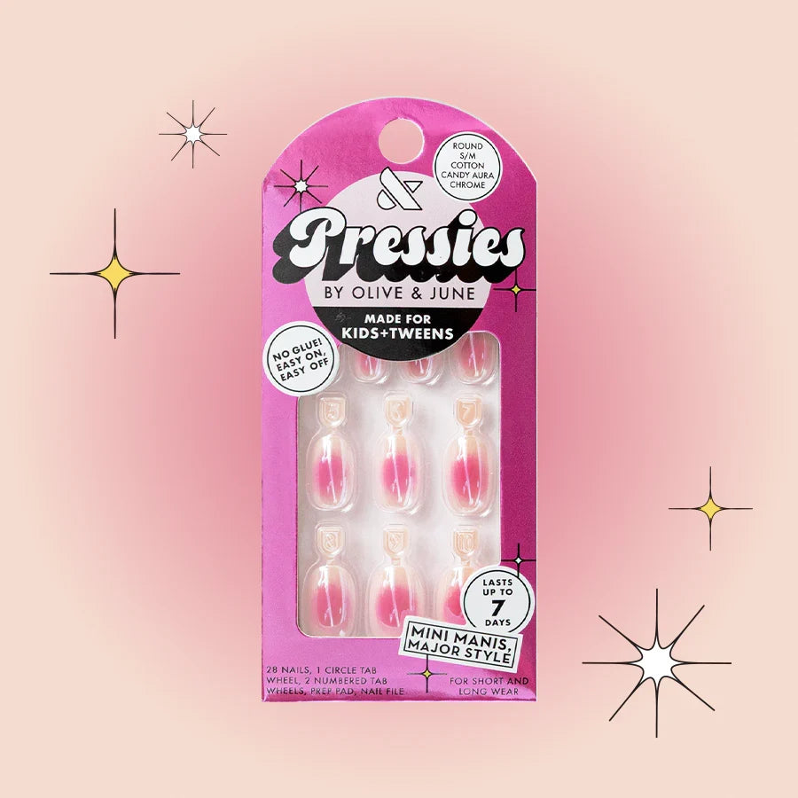 Cotton Candy Aura - Pressies | Short Medium | Round