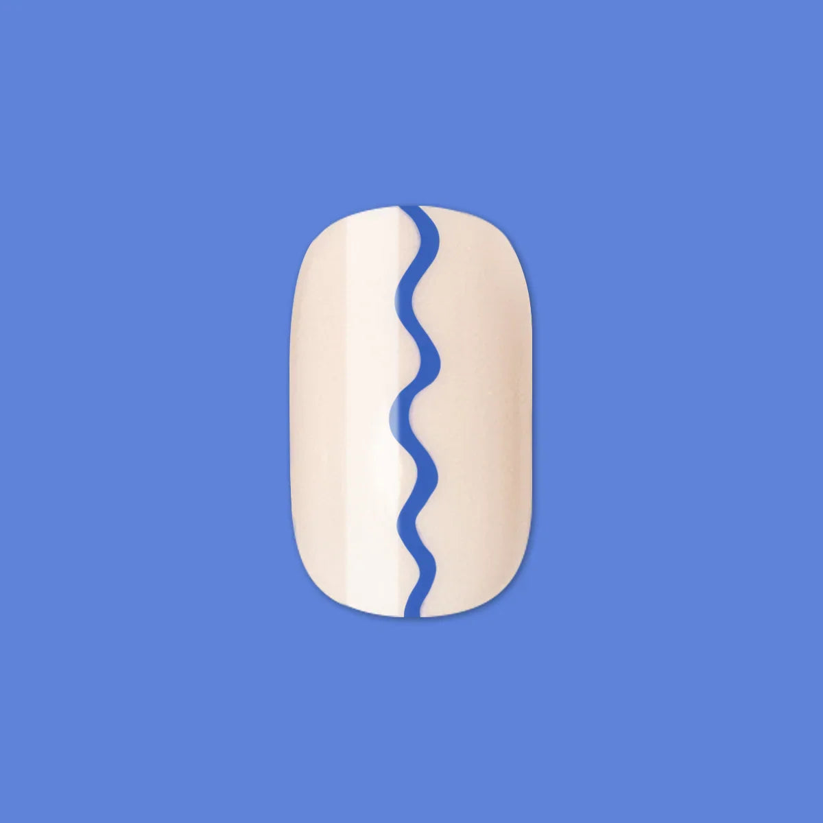 Simple Squiggle | Short | Squoval - Tab Press-On